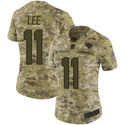 Jacksonville Jaguars #11 Marqise Lee Camo Women's Stitched Limited 2018 Salute to Service Jersey Womens