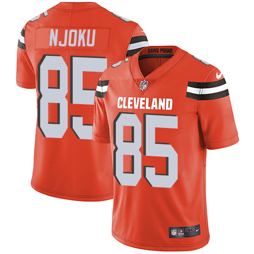 Browns #85 David Njoku Orange Alternate Men's Stitched Vapor Untouchable Limited Jersey