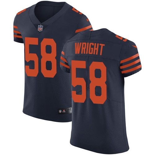 Bears #58 Darnell Wright Navy Blue Alternate Men's Stitched Vapor Untouchable Elite Jersey