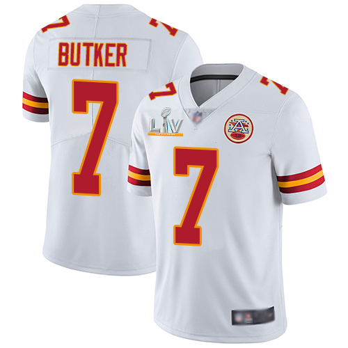 Chiefs #7 Harrison Butker White Youth Super Bowl LV Bound Stitched Vapor Untouchable Limited Jersey
