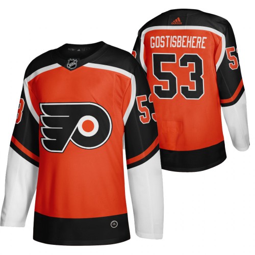 Philadelphia Philadelphia Flyers #53 Shayne Gostisbehere Orange Men's Adidas 2020-21 Reverse Retro Alternate Jersey Men's