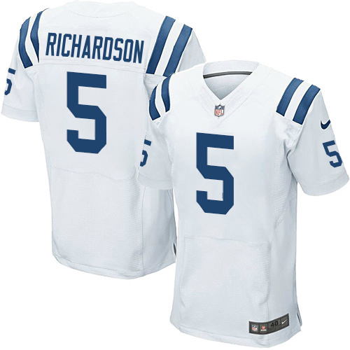 Colts #5 Anthony Richardson White Men's Stitched Elite Jersey