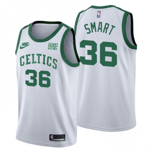 Boston Boston Celtics #36 Marcus Smart Mens Releases Classic Edition 75th Anniversary Jersey White Mens