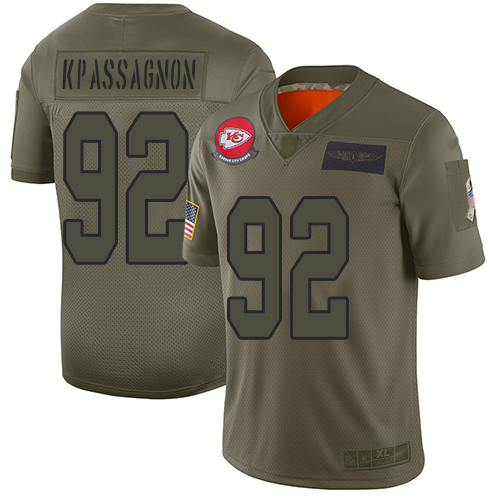 Kansas City Chiefs #92 Tanoh Kpassagnon Camo Men's Stitched Limited 2019 Salute To Service Jersey Men's