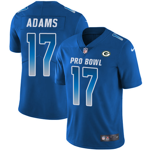 Packers #17 Davante Adams Royal Youth Stitched Limited NFC 2019 Pro Bowl Jersey