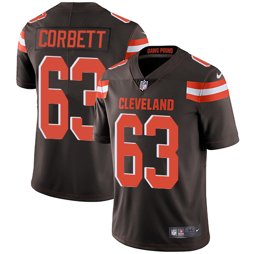 Cleveland Browns #63 Austin Corbett Brown Team Color Men's Stitched Vapor Untouchable Limited Jersey Men's