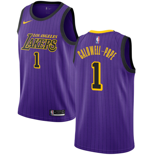 Los Angeles Lakers #1 Kentavious Caldwell-Pope Purple Swingman City Edition 2018/19 Jersey Mens
