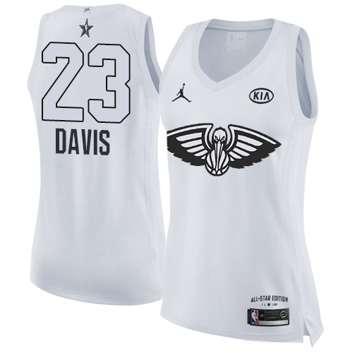 New Orleans Pelicans #23 Anthony Davis White Womens Jordan Swingman 2018 All-Star Game Jersey Womens