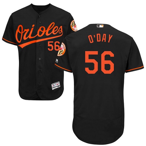 Baltimore Orioles #56 Darren O'Day Black Flexbase Authentic Collection Stitched Jersey Men's