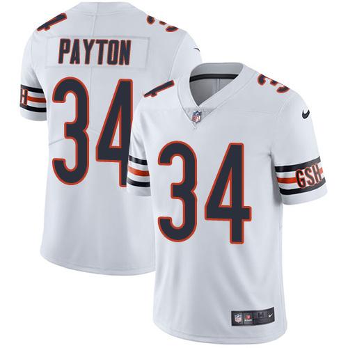 Bears #34 Walter Payton White Youth Stitched Vapor Untouchable Limited Jersey