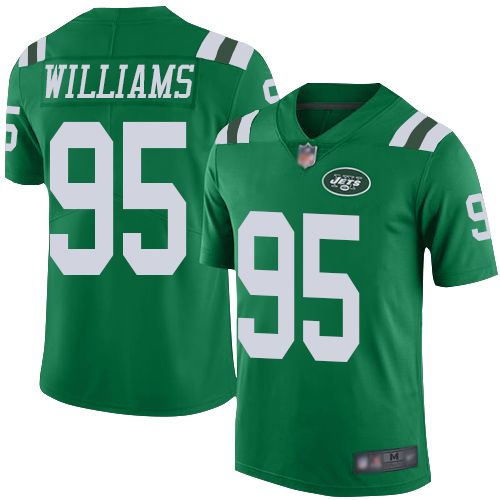 New York Jets #95 Quinnen Williams Green Men's Stitched Limited Rush Jersey Men's