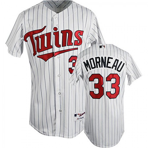 Minnesota Twins #33 Justin Morneau Stitched White(Blue Strip) Cool Base Youth Jersey Youth