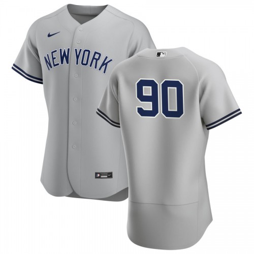 New York New York Yankees #90 Estevan Florial Men's Gray Road 2020 Authentic Player Jersey Men's