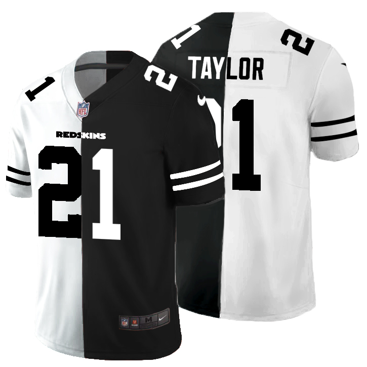 Washington Redskins #21 Sean Taylor Men's Black V White Peace Split Vapor Untouchable Limited Jersey