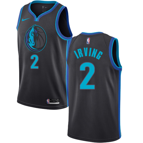 Mavericks #2 Kyrie Irving Navy Swingman 2020-21 Earned Edition Jersey