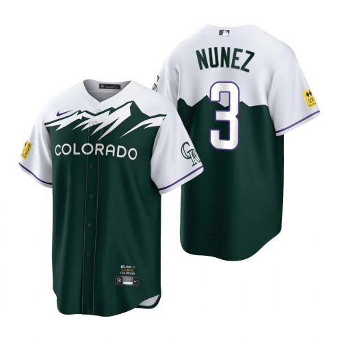 Colorado Colorado Rockies #3 Dom Nunez Green Men's 2022 City Connect Game Jersey Men's