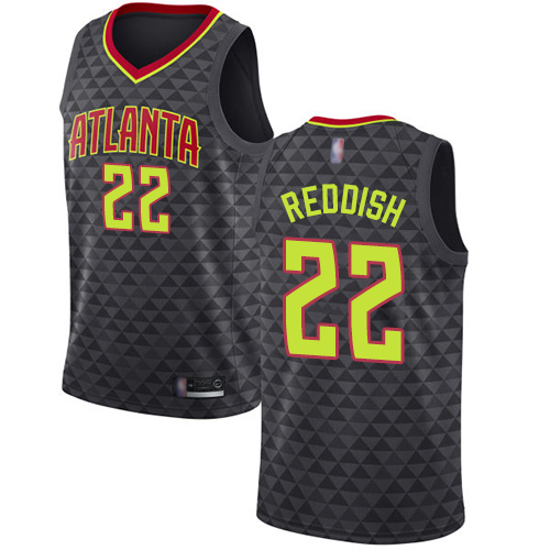 Atlanta Hawks #22 Cam Reddish Black Swingman Icon Edition Jersey Mens