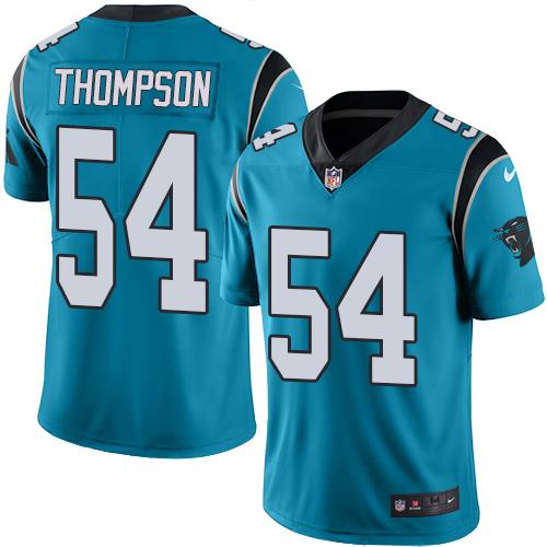 Carolina Panthers #54 Shaq Thompson Blue Alternate Youth Stitched Vapor Untouchable Limited Jersey Youth