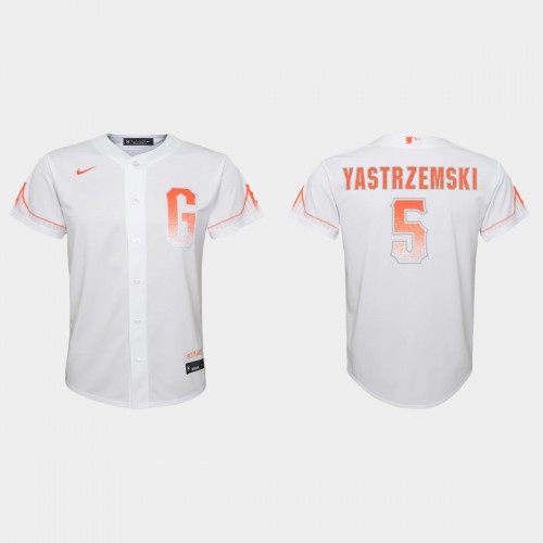 San Francisco San Francisco Giants #5 Mike Yastrzemski Youth 2021 City Connect White Jersey Youth