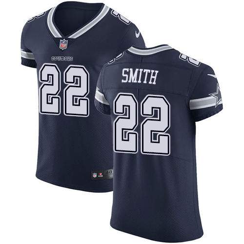 Cowboys #22 Emmitt Smith Navy Blue Team Color Men's Stitched Vapor Untouchable Elite Jersey