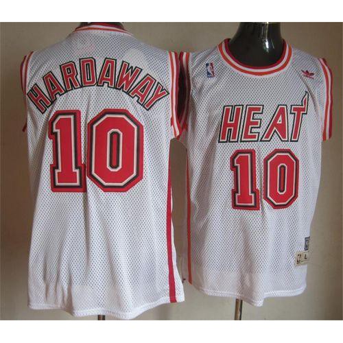 Miami Heat #10 Tim Hardaway White Throwback Stitched Jersey Mens