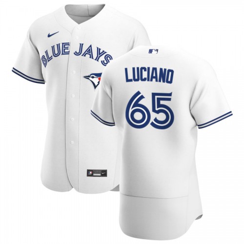 Toronto Toronto Blue Jays #65 Elvis Luciano Men's White Home 2020 Authentic Player Jersey Men's