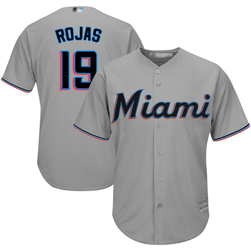 Miami Marlins #19 Miguel Rojas Grey Cool Base Stitched Youth Jersey Youth