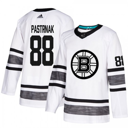 Adidas Boston Bruins #88 David Pastrnak White Authentic 2019 All-Star Stitched Jersey Men's