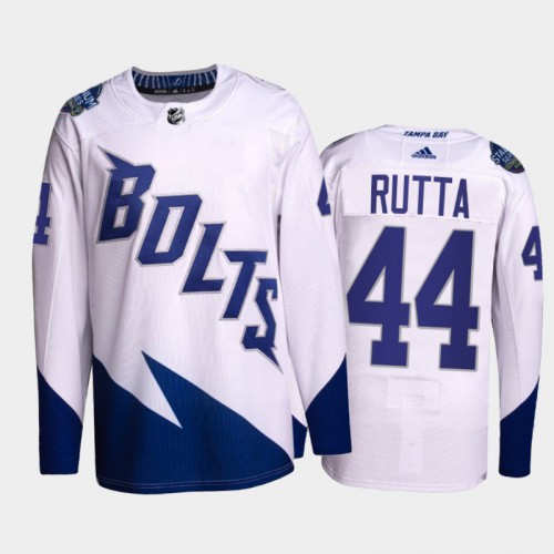 Adidas Tampa Bay Lightning #44 Jan Rutta Men's 2022 Stadium Series Authentic Jersey - White Men's