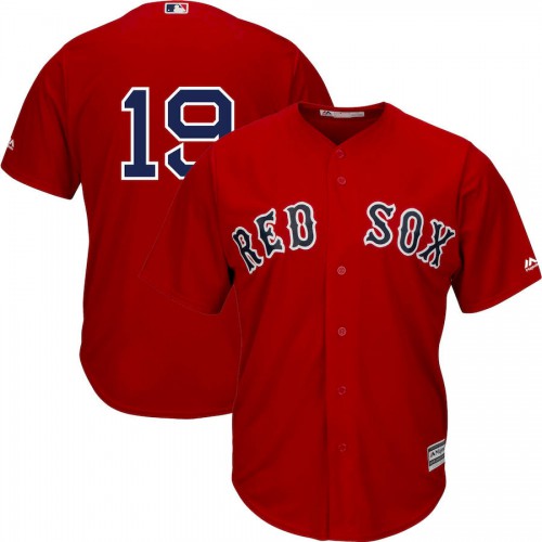Boston Boston Red Sox #19 Jackie Bradley Jr. Majestic Alternate Official Replica Cool Base Player Jersey Scarlet Men's