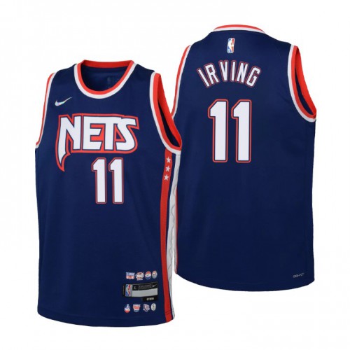 Brooklyn Brooklyn Nets #11 Kyrie Irving Youth Navy 2021/22 Swingman Jersey - City Edition Youth