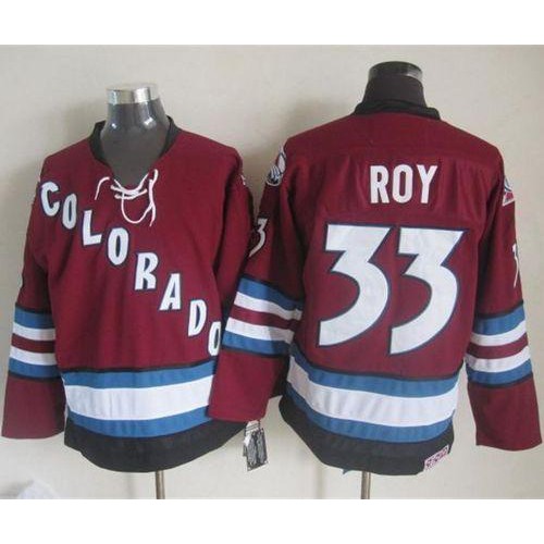 Colorado Avalanche #33 Patrick Roy Red CCM Throwback Stitched Jersey Men's