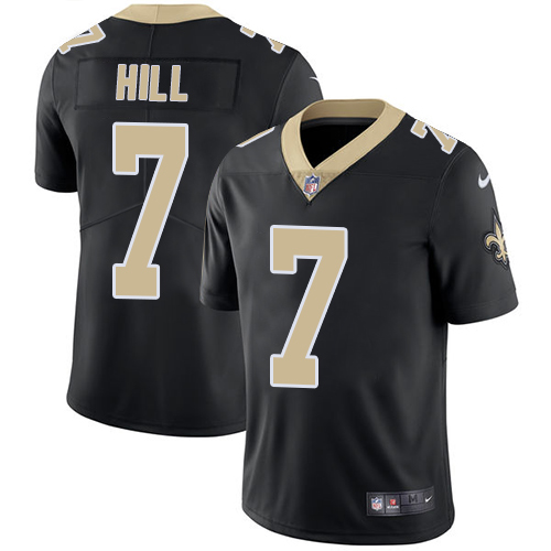 Saints #7 Taysom Hill Black Team Color Men's Stitched Vapor Untouchable Limited Jersey