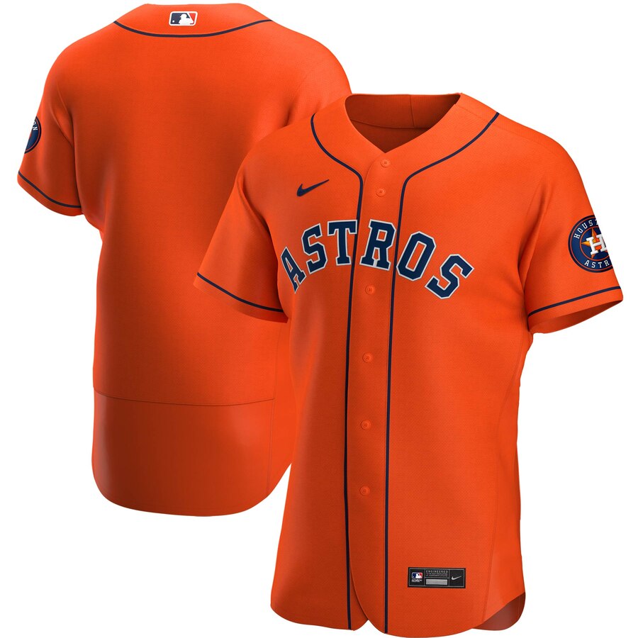 Houston Astros Men's Orange Alternate 2020 Authentic Team Jersey