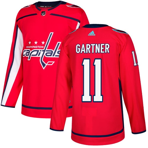 Adidas Washington Capitals #11 Mike Gartner Red Home Authentic Stitched Jersey Men's