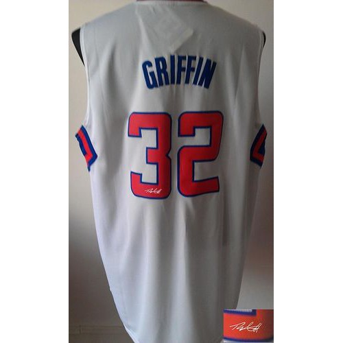 Revolution 30 Autographed Los Angeles Clippers #32 Blake Griffin White Stitched Jersey Mens