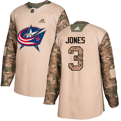 Adidas Columbus Blue Jackets #3 Seth Jones Camo Authentic 2017 Veterans Day Stitched Youth Jersey Youth