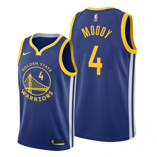 Golden State Golden State Warriors #4 Moses Moody Blue Womens Jersey Womens