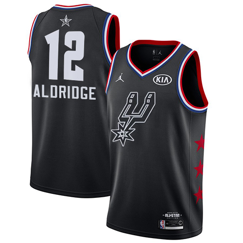San Antonio Spurs #12 LaMarcus Aldridge Black Youth Jordan Swingman 2019 All-Star Game Jersey Youth