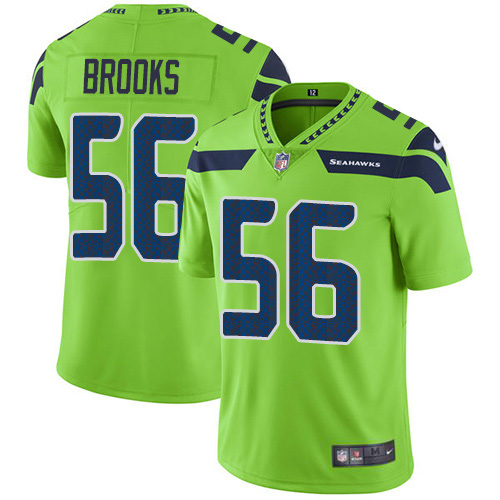 Seattle Seahawks #56 Jordyn Brooks Green Youth Stitched Limited Rush Jersey Youth