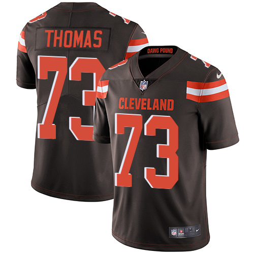 Browns #73 Joe Thomas Brown Team Color Youth Stitched Vapor Untouchable Limited Jersey