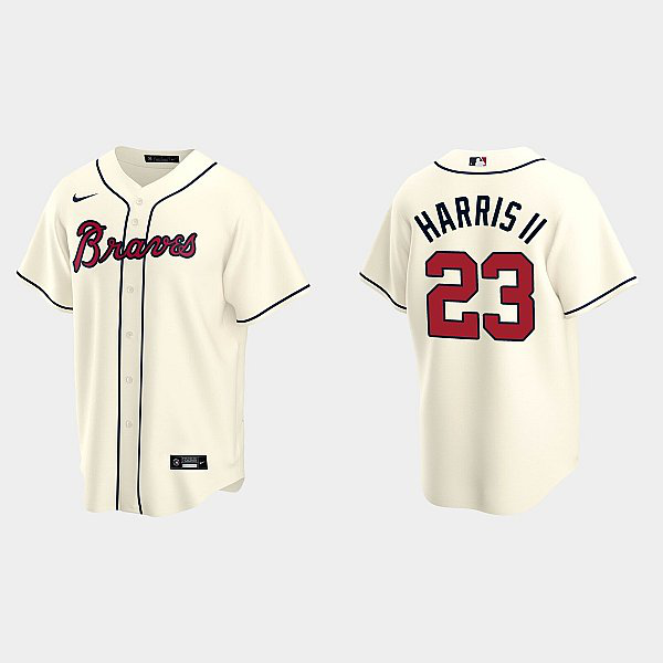 Men's Youth Women's Atlanta Braves #23 Michael Harris II Cool Base Alternate Jersey - Cream