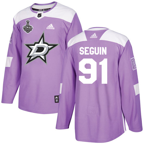 Adidas Dallas Stars #91 Tyler Seguin Purple Authentic Fights Cancer Youth 2020 Stanley Cup Final Stitched Jersey Youth