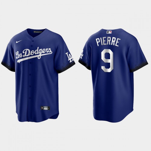 Los Angeles Los Angeles Dodgers #9 Juan Pierre Men's 2021 City Connect Game Jersey Royal Men's