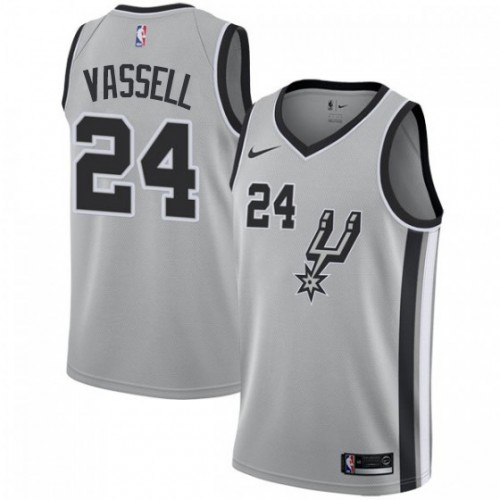 San Antonio Spurs #24 Devin Vassell Silver Youth Swingman Statement Edition Jersey Youth