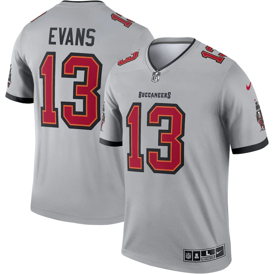 Tampa Bay Buccaneers #13 Mike Evans Men's Gray Inverted Legend Jersey