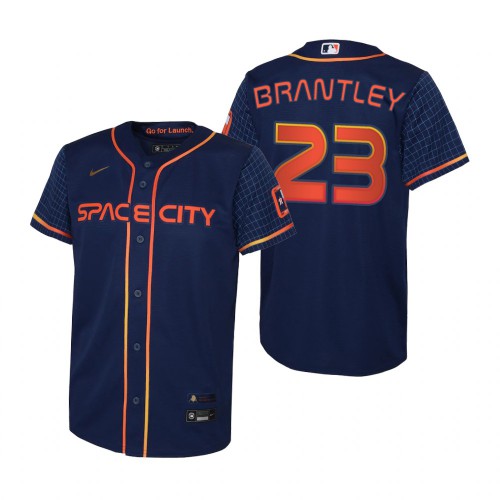 Houston Houston Astros #23 Michael Brantley Navy Youth 2022 City Connect Replica Jersey Youth