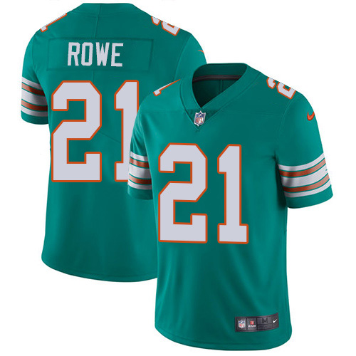 Miami Dolphins #21 Eric Rowe Aqua Green Alternate Men's Stitched Vapor Untouchable Limited Jersey Men's