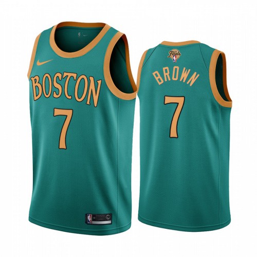 Boston Celtics #7 Jaylen Brown Green 2022 Finals City Edition Jersey Mens