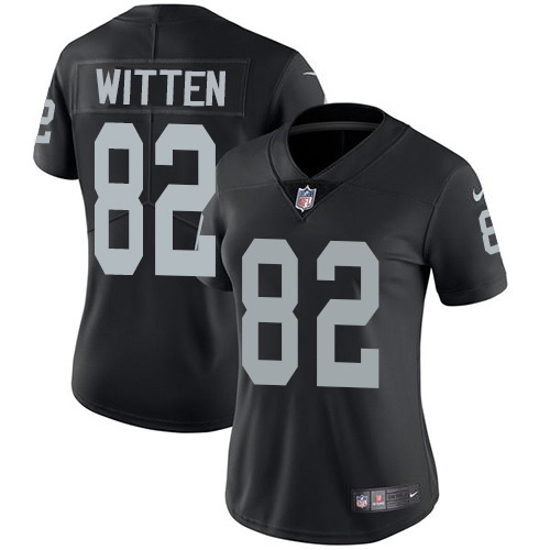 Las Vegas Raiders #82 Jason Witten Black Team Color Women's Stitched Vapor Untouchable Limited Jersey Womens